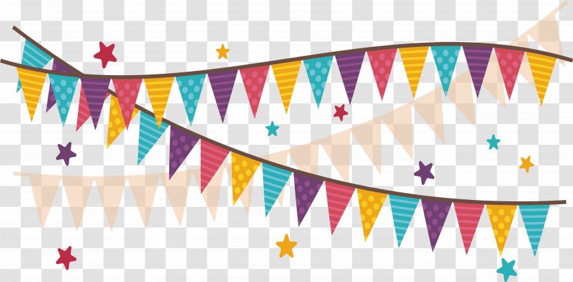 Gift Birthday Balloon Euclidean Vector - Illustration - Colorful Triangular Flag Transparent PNG