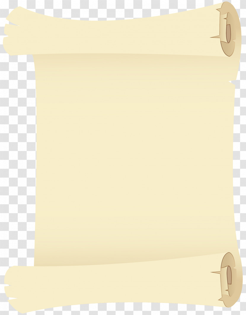 Scroll Yellow Beige Rectangle Paper Transparent PNG