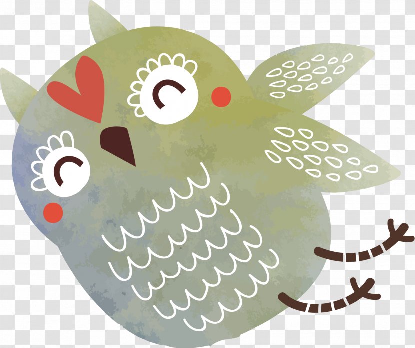 Owl Parrot - Bird - Vector Hand-painted Brown Transparent PNG