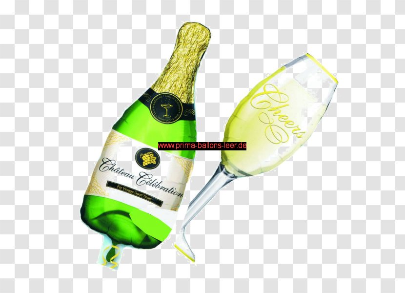 Champagne Bottle Balloon Foil Shape Transparent PNG