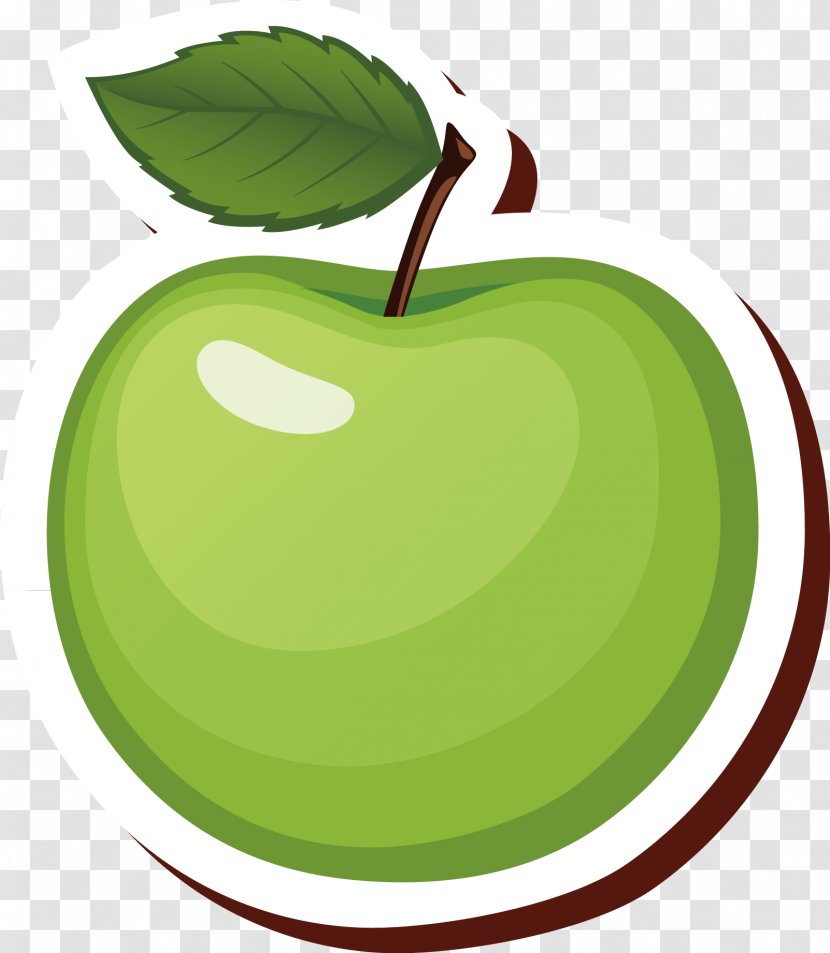 Granny Smith Apple Drawing - Animation - Green Hand Painted Elements Transparent PNG