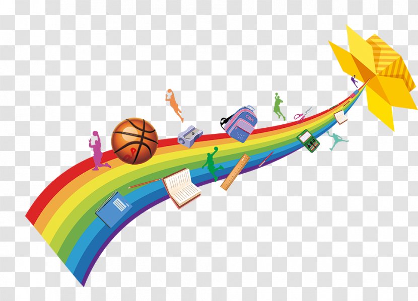 Graphic Design Illustration - Basketball - Rainbow Transparent PNG