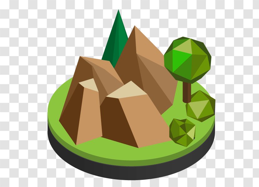 Low Poly Computer Graphics Graphic Design - Landscape - Vector Mountain Transparent PNG