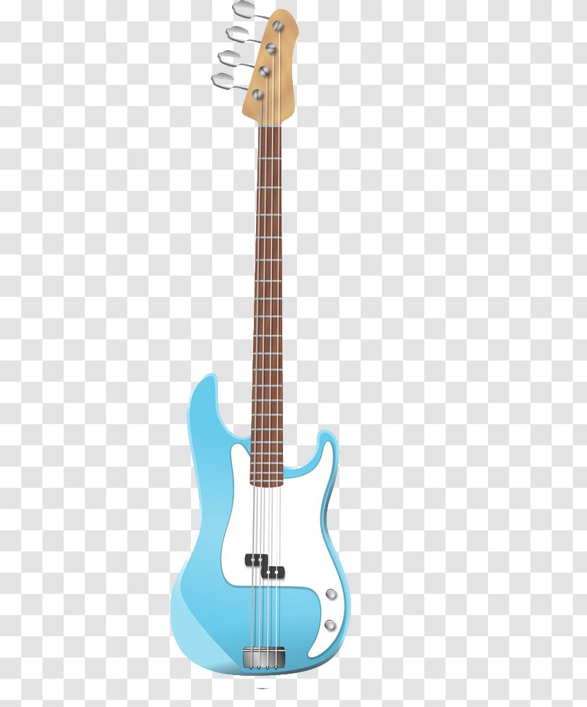 Bass Guitar Clip Art - Watercolor - Cartoon Electric Transparent PNG