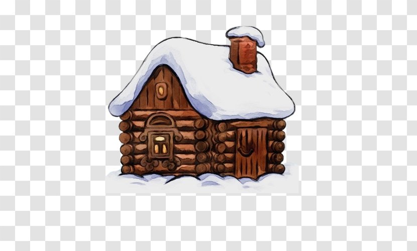 Hut Log Cabin Gingerbread House Roof - Cottage Home Transparent PNG