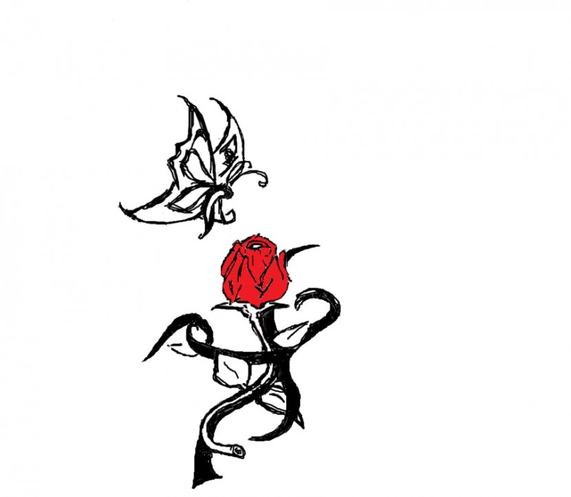 Tattoo Rose Tribe Flower Clip Art - Hearts And Flowers Tattoos Transparent PNG