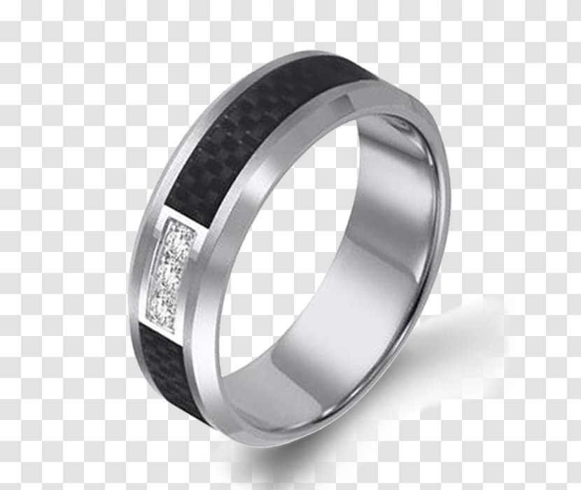 Silver Wedding Ring Body Jewellery - Jewelry - Tungsten Carbide Transparent PNG