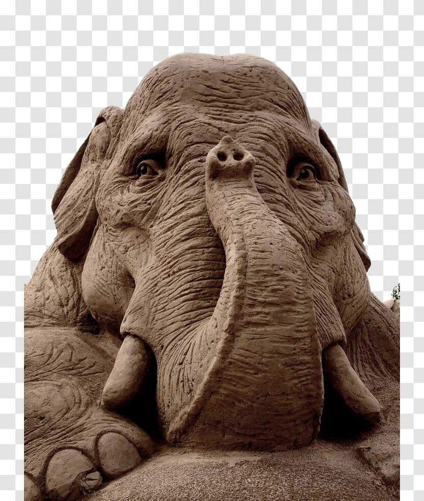 Sand Art And Play Sculpture Castle - Elephant Transparent PNG