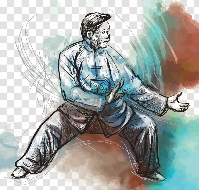 Tai Chi Qi Chinese Martial Arts - Flower - Painted Man Transparent PNG