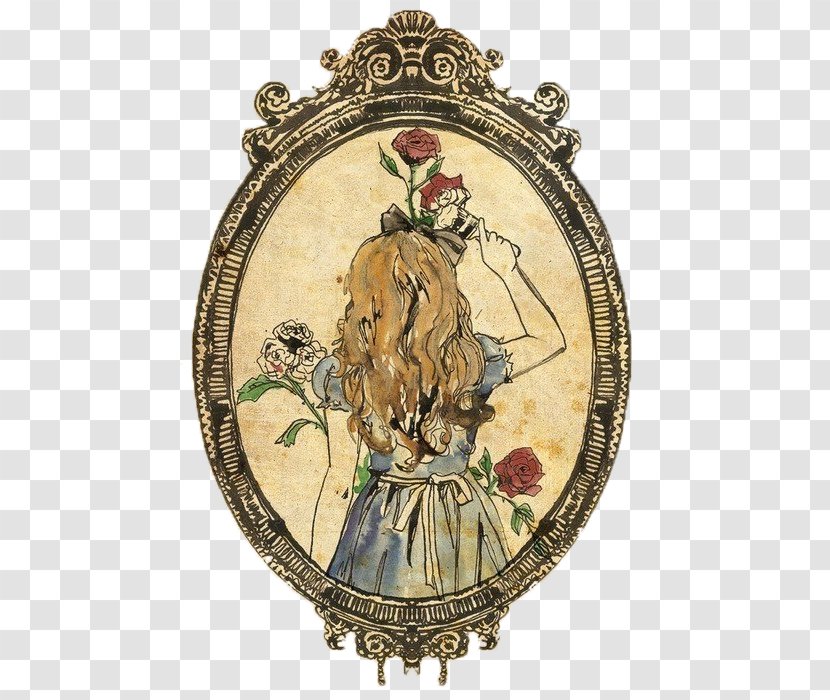 Alices Adventures In Wonderland Red Queen Cheshire Cat Painting Drawing - Work Of Art - Mirror Transparent PNG