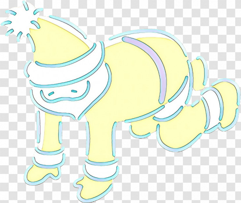 Cartoon Animal Figure Tail Sticker Line Art Transparent PNG