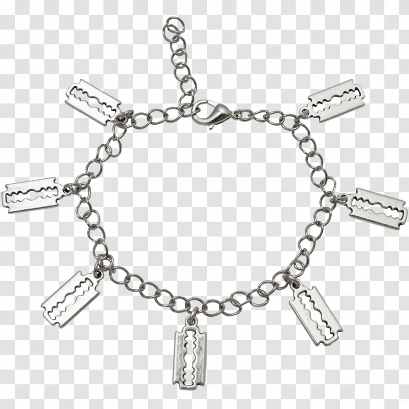 Charm Bracelet Silver Chain Jewellery - Lobster Clasp Transparent PNG