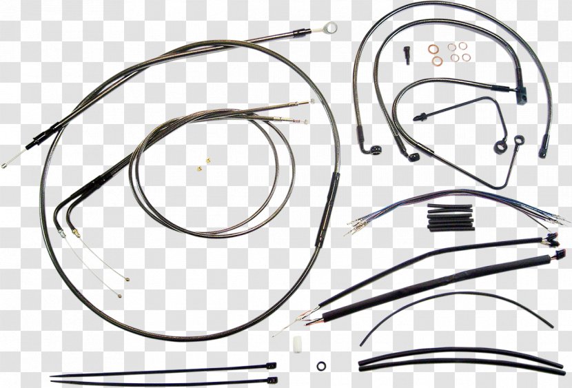 Electrical Cable Motorcycle Handlebar Harley-Davidson Components - Softail - Wire Edge Transparent PNG