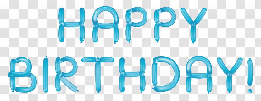 Birthday Cake Clip Art - Organization - Happy With Blue Balloons Transparent Clipart Transparent PNG