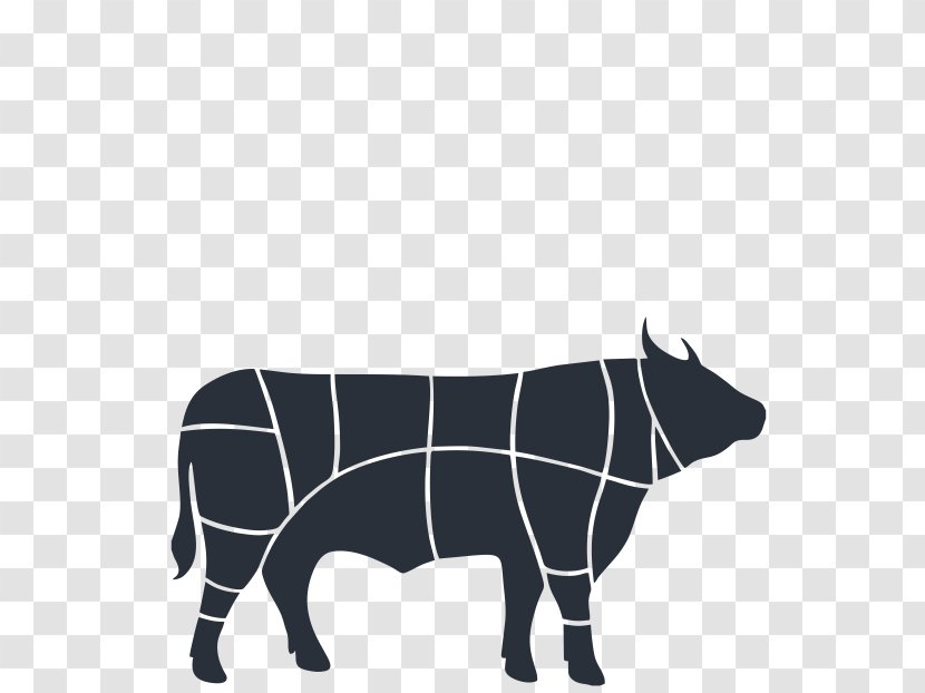 Cattle Beef Meat - Black Transparent PNG