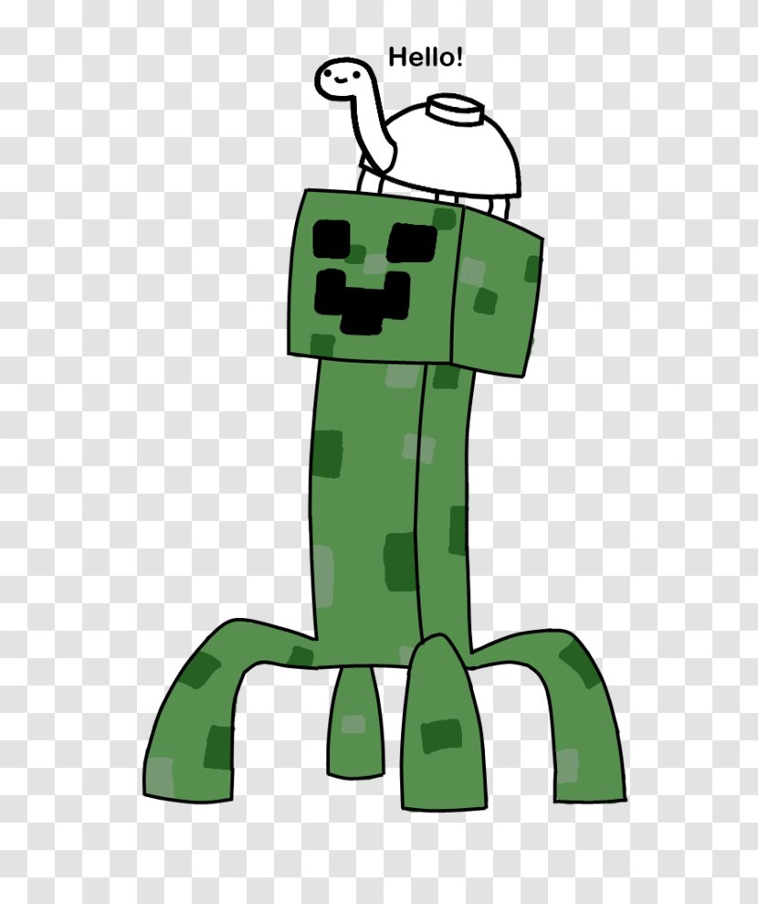 Minecraft Mine Turtle Drawing YouTube - Animation - Creeper Transparent PNG