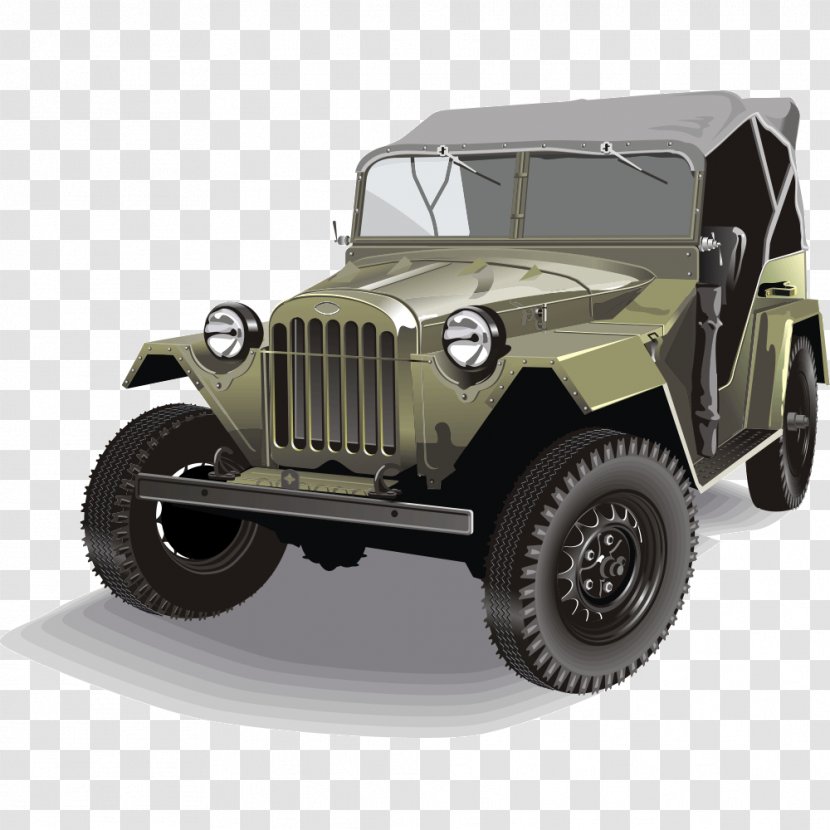 Jeep Car Willys MB Off-road Vehicle - Bumper Transparent PNG