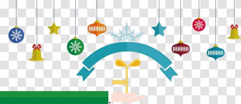 Christmas Euclidean Vector New Year - Decoration - Ornaments To Pull The Flag Transparent PNG
