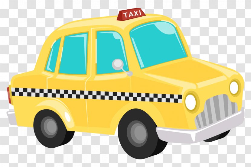 Taxi Yellow Cab Car Clip Art - Checker Transparent PNG
