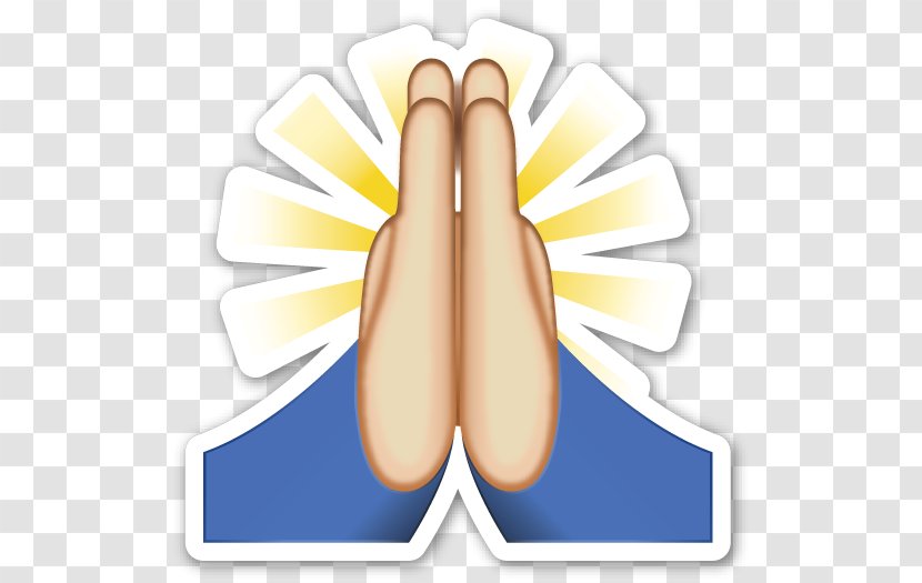 Praying Hands Emoji Prayer Sticker - Symbol - Hand Transparent PNG