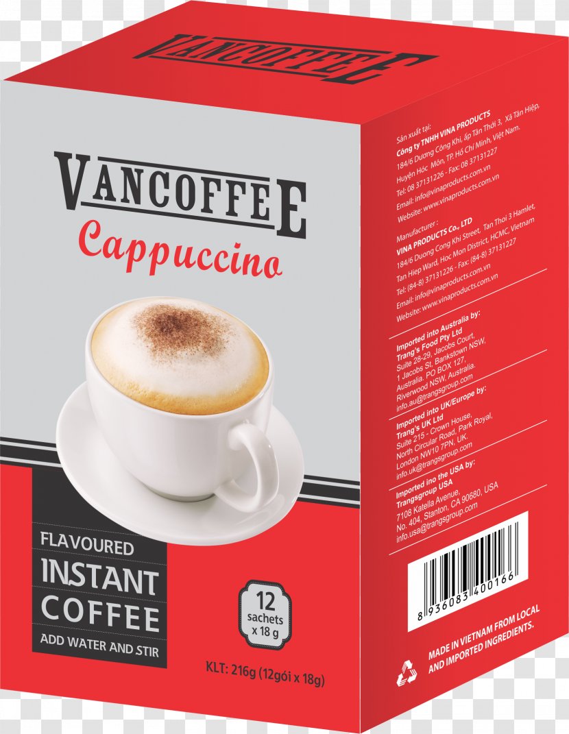 Cappuccino Instant Coffee Latte Caffè Mocha - Cortado Transparent PNG