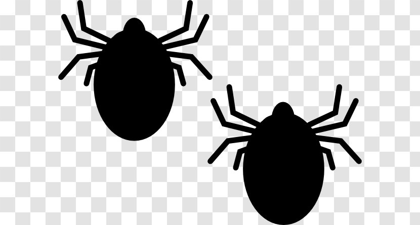 Deer Tick Clip Art - Black And White - BlaCk Transparent PNG