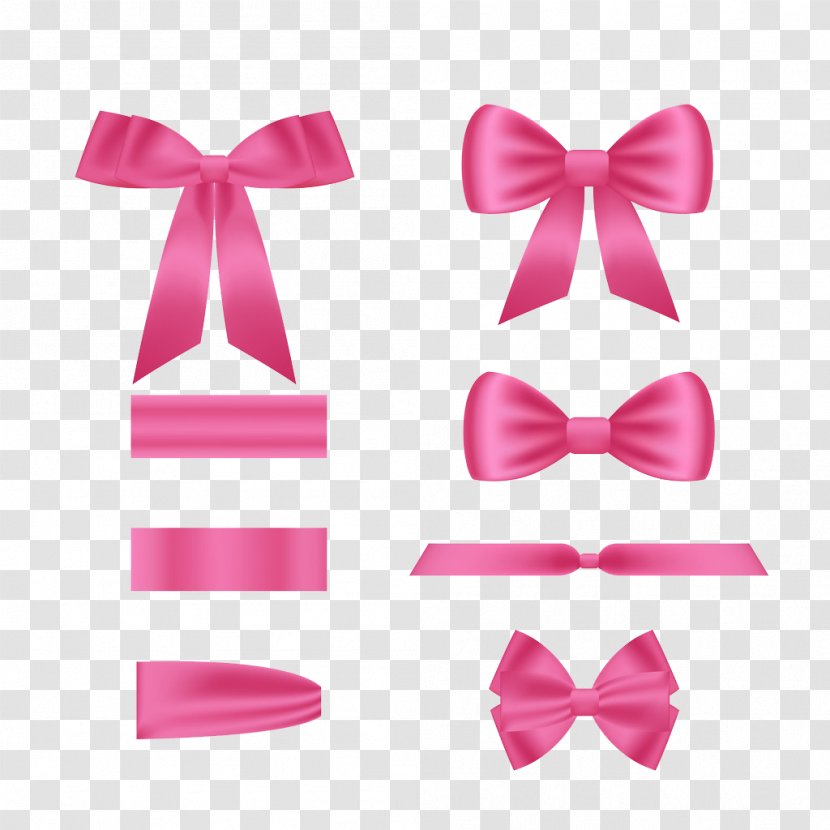 Ribbon Euclidean Vector Download - Pink Bow Transparent PNG