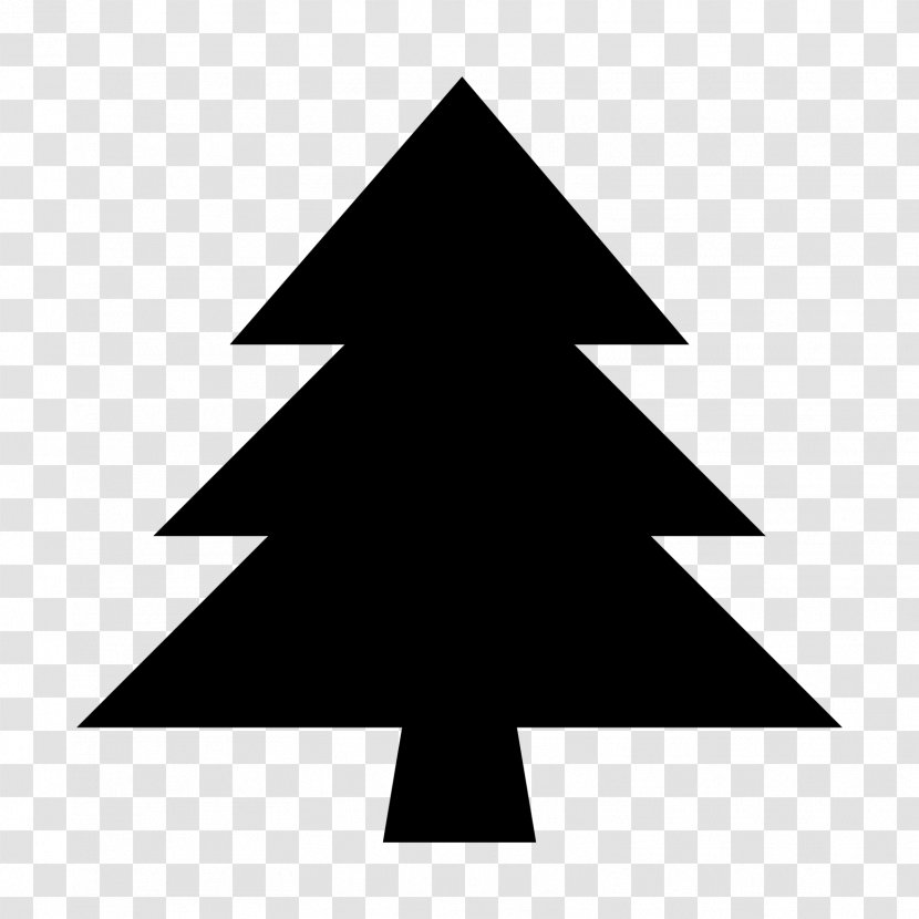 Christmas Tree Fir - Black And White Transparent PNG