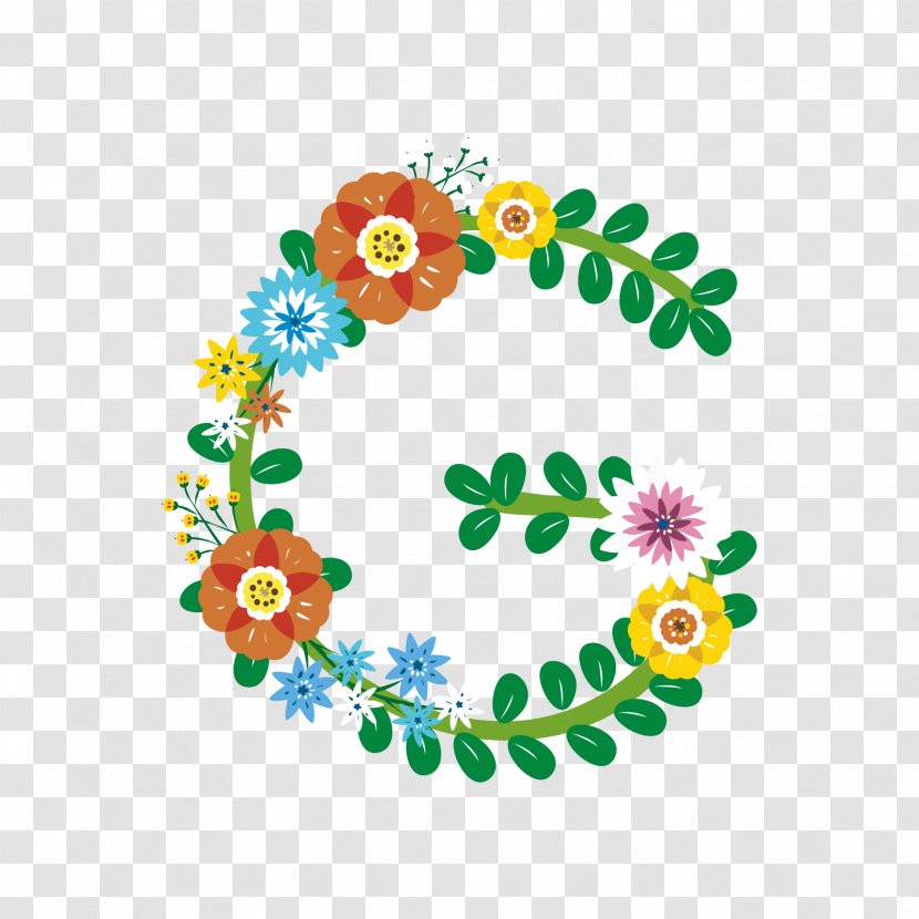 G Letter - Leaf - Wreath Transparent PNG