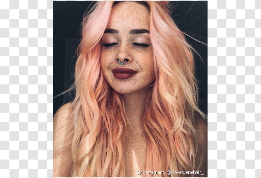 Blond Hair Coloring Freckle Human Color - Cheek Transparent PNG