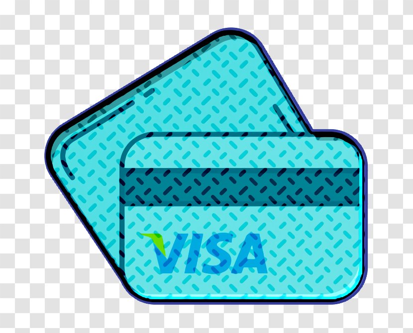 Credit Card Icon - Turquoise - Aqua Transparent PNG