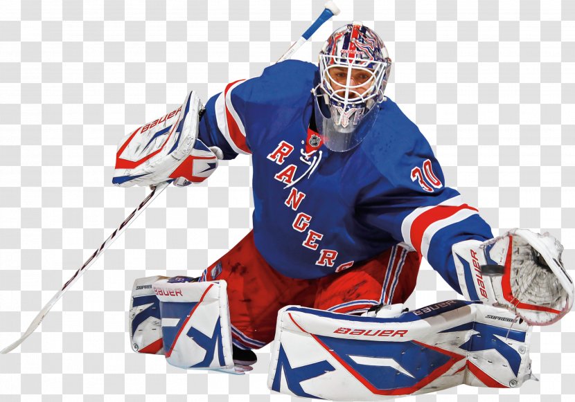 Goaltender Mask New York Rangers National Hockey League Ice - Team Sport - Blue Transparent PNG