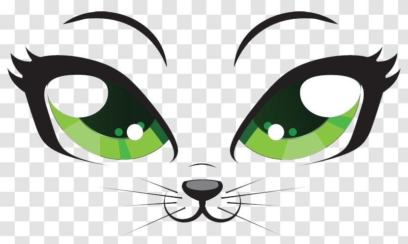 Kitten Cartoon Eye Royalty-free - Drawing - Cat Partial Close-up Transparent PNG