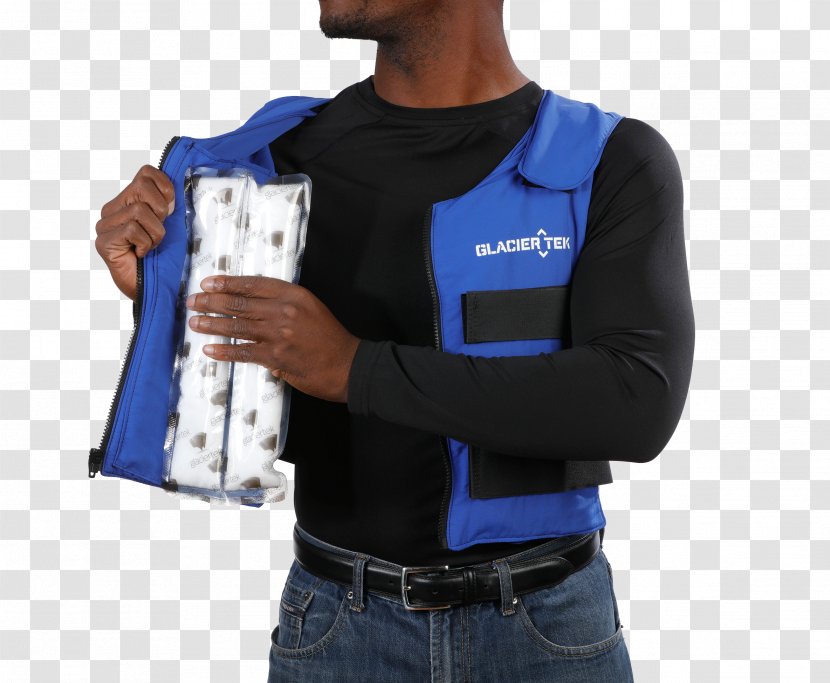 T-shirt Cooling Vest Clothing Gilets Sleeve - Shoulder - High Temperature Sterilization Transparent PNG