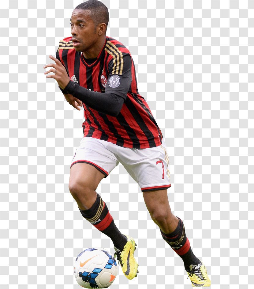 Robinho Soccer Player A.C. Milan Football Rendering - Ball Transparent PNG
