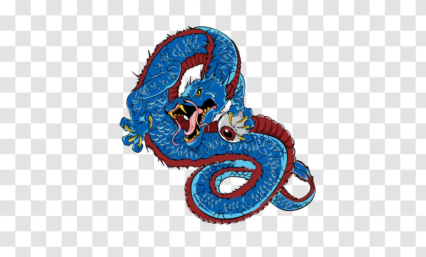 Euclidean Vector Dragon Clip Art - Legendary Creature - Blue Transparent PNG