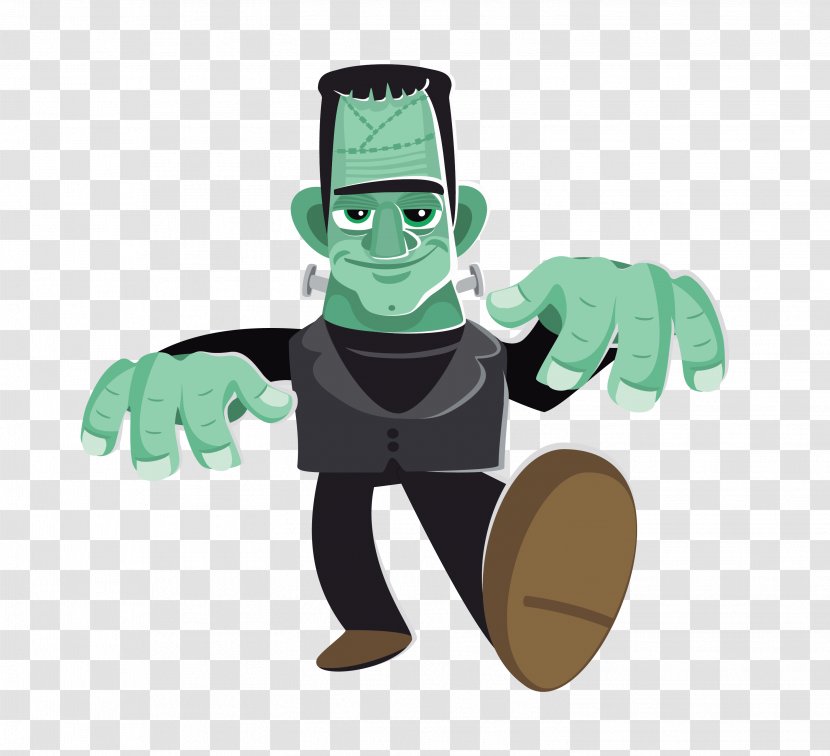 Frankenstein's Monster The Bride Of Frankenstein Clip Art - Vector Green Giant Cartoon Transparent PNG