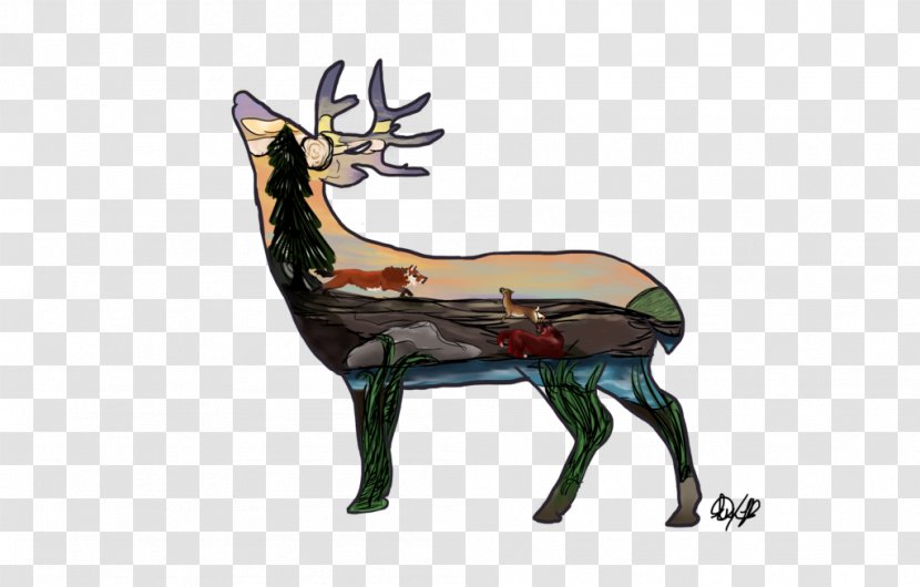 Reindeer Wildlife - Furniture - A Deer Stumbled By Stone Transparent PNG