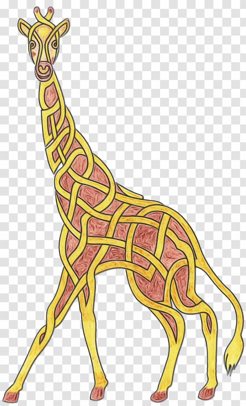 Giraffe Cartoon - Tree - Snout Tail Transparent PNG