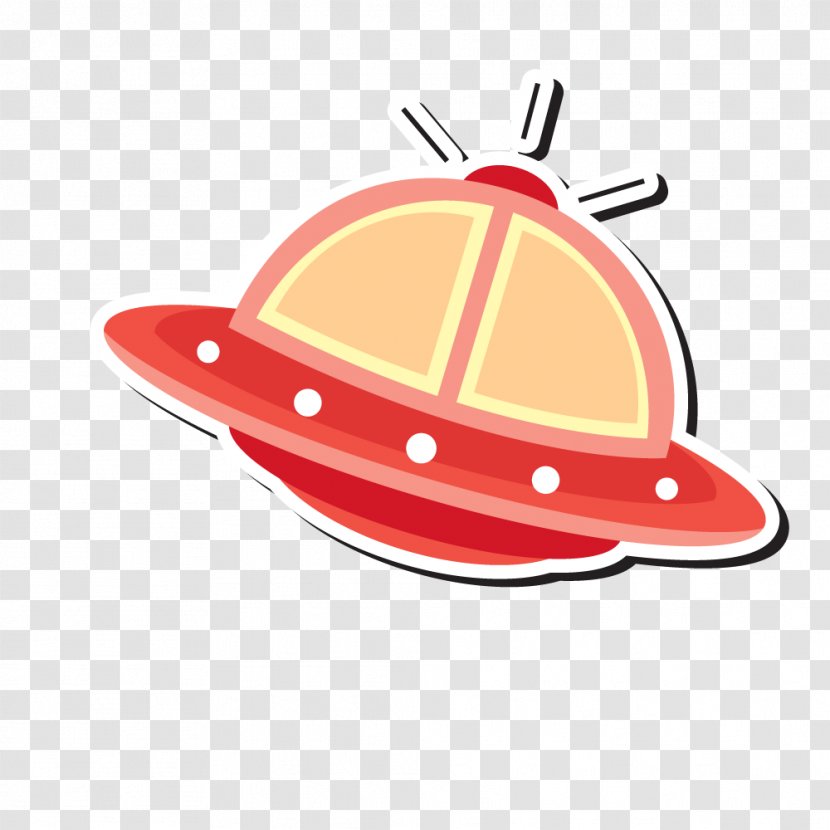 Sticker Wall Decal Spacecraft Illustration - Adhesive - Red Spaceship Stickers Transparent PNG