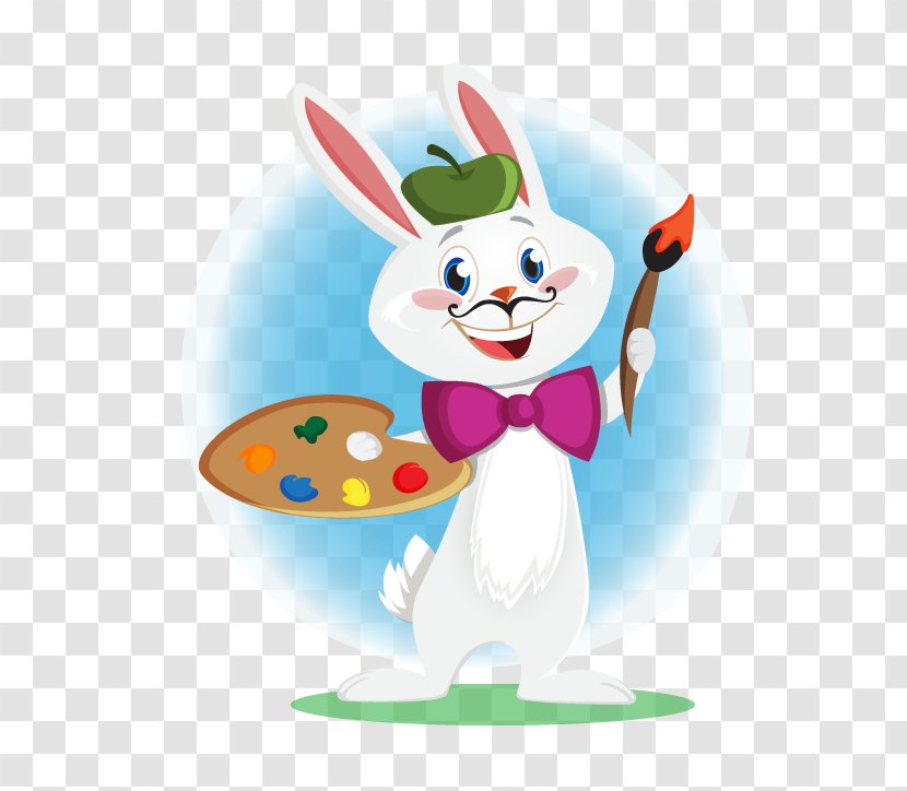 Cartoon Drawing Clip Art - Work Of - Easter Bunny Transparent PNG