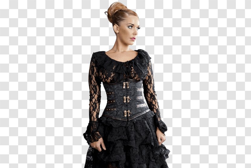 Little Black Dress Corset Steampunk Clothing - Tree - Waist Cincher Transparent PNG