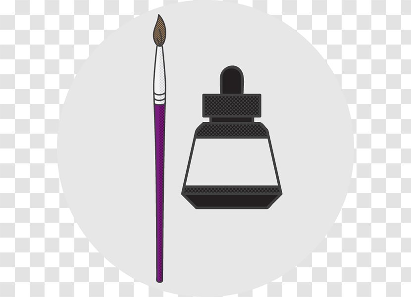 Brush Purple - Cosmetics - Ink Element Transparent PNG
