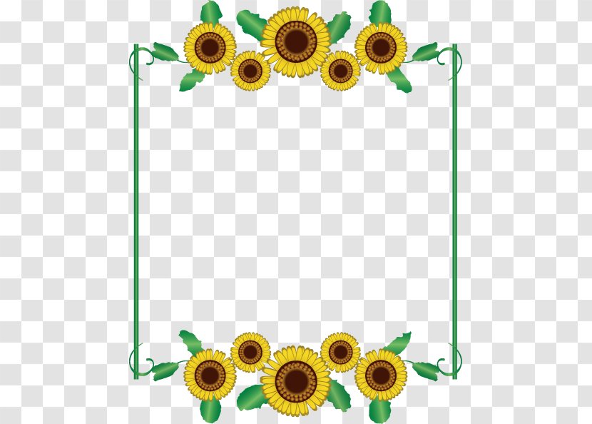 Transparent Sunflower Frame. - Flower - Silhouette Transparent PNG