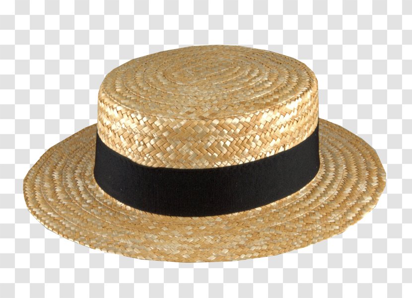 Straw Hat Top Boater Flat Cap Transparent PNG