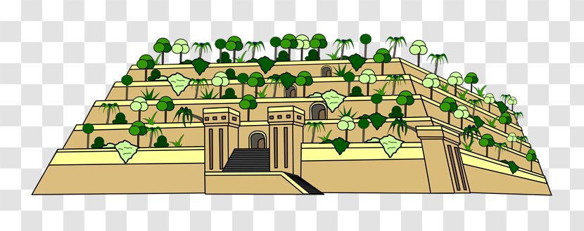 Hanging Gardens Of Babylon Seven Wonders The Ancient World Clip Art Residential Area Transparent Png