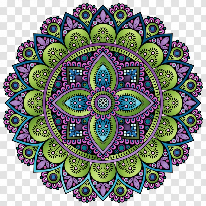 Paisley Circle Symmetry - Purple Transparent PNG
