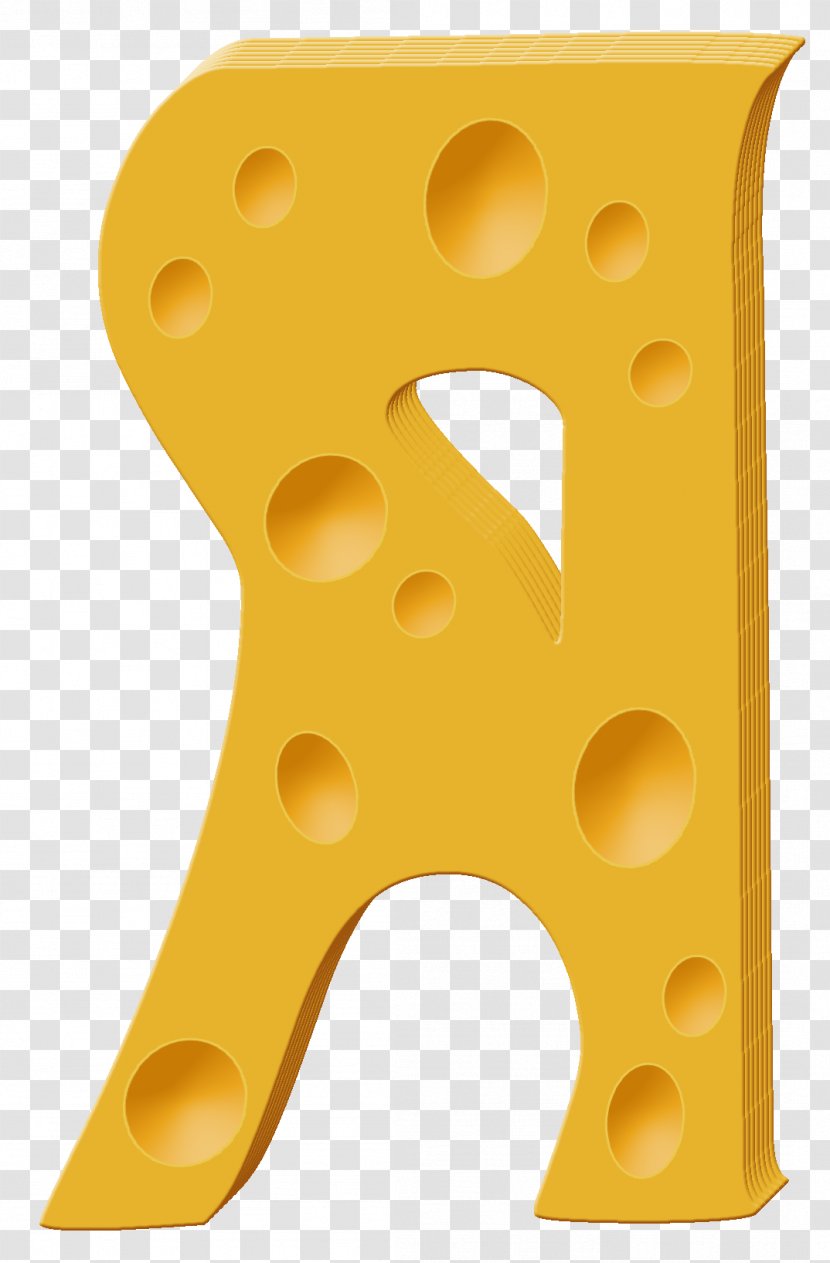 Alphabet Cheese Knife Font - Yellow - Design Transparent PNG