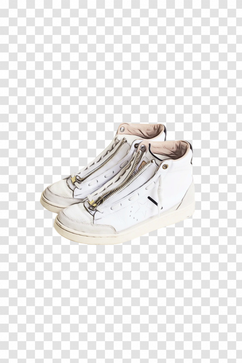 White Shoe Beige Sneakers Walking Shoe Transparent PNG
