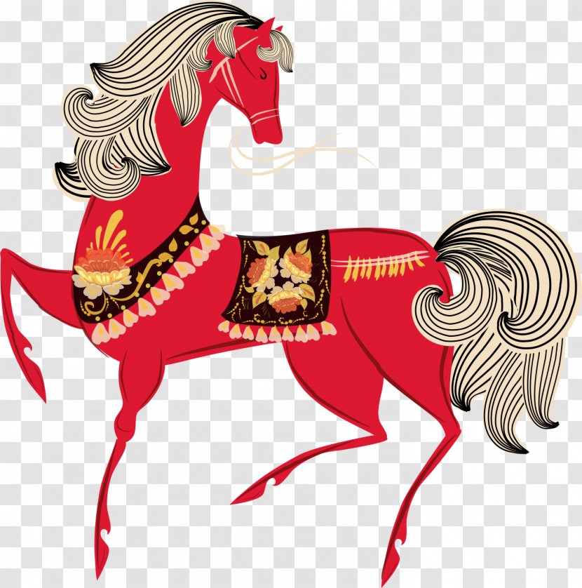 Ferghana Horse Vector Graphics Illustration Euclidean Image - Mane - Cavalos Filigree Transparent PNG
